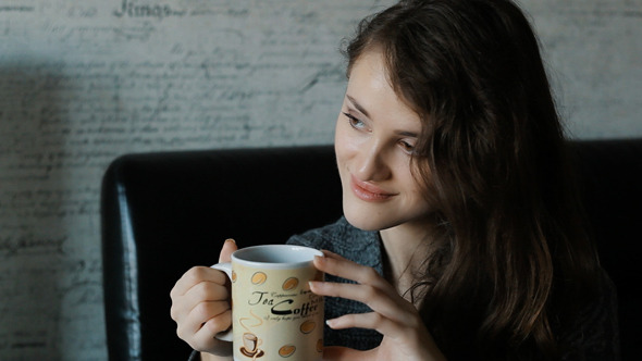 VideoHive Beautiful Woman In Drinking Coffee 10108844 VideoHive Beautiful Woman In Drinking Coffee 10108844