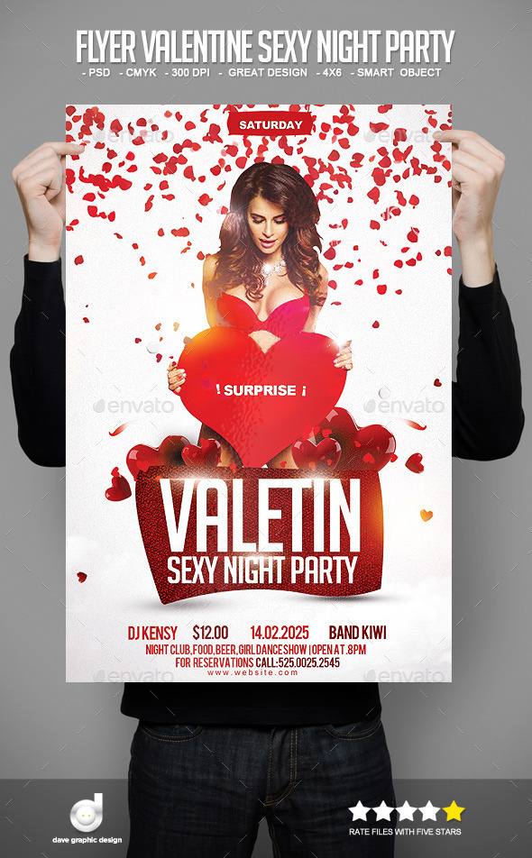 Flyer Valentine Sexy Night Party