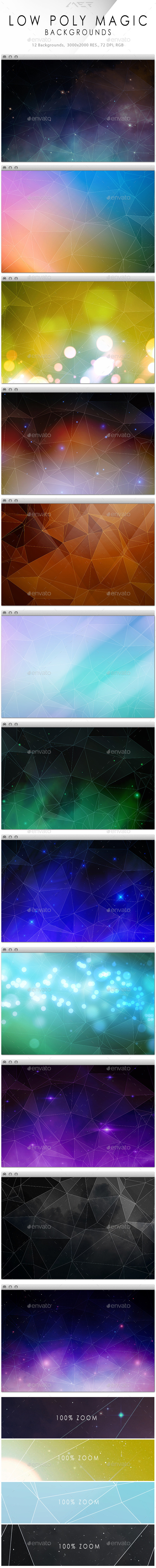 GraphicRiver Low Poly Magic Backgrounds Collection 10111076 GraphicRiver Low Poly Magic Backgrounds Collection 10111076