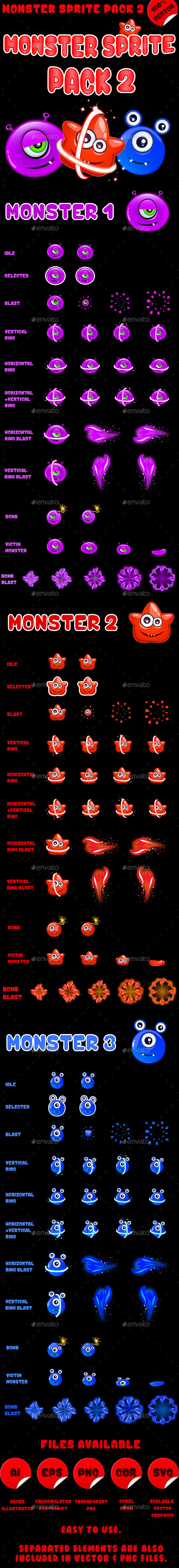 GraphicRiver Monster Sprite Pack 02 10111764 GraphicRiver Monster Sprite Pack 02 10111764