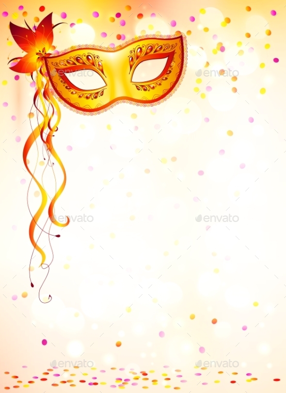 Orange Carnival Mask (Miscellaneous)