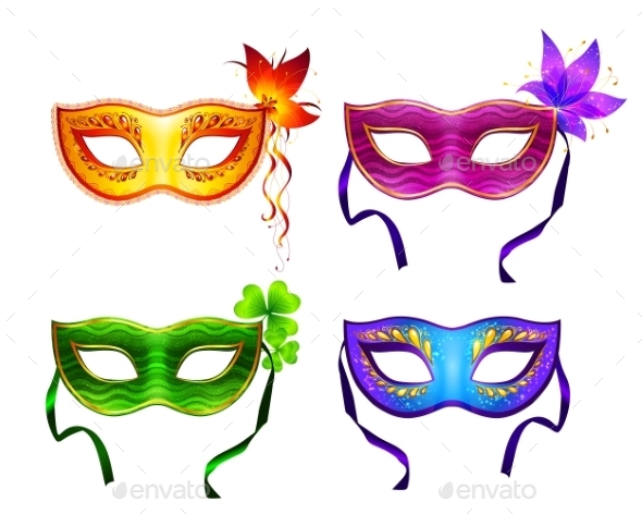 Colorful Carnival Masks Set (Birthdays)