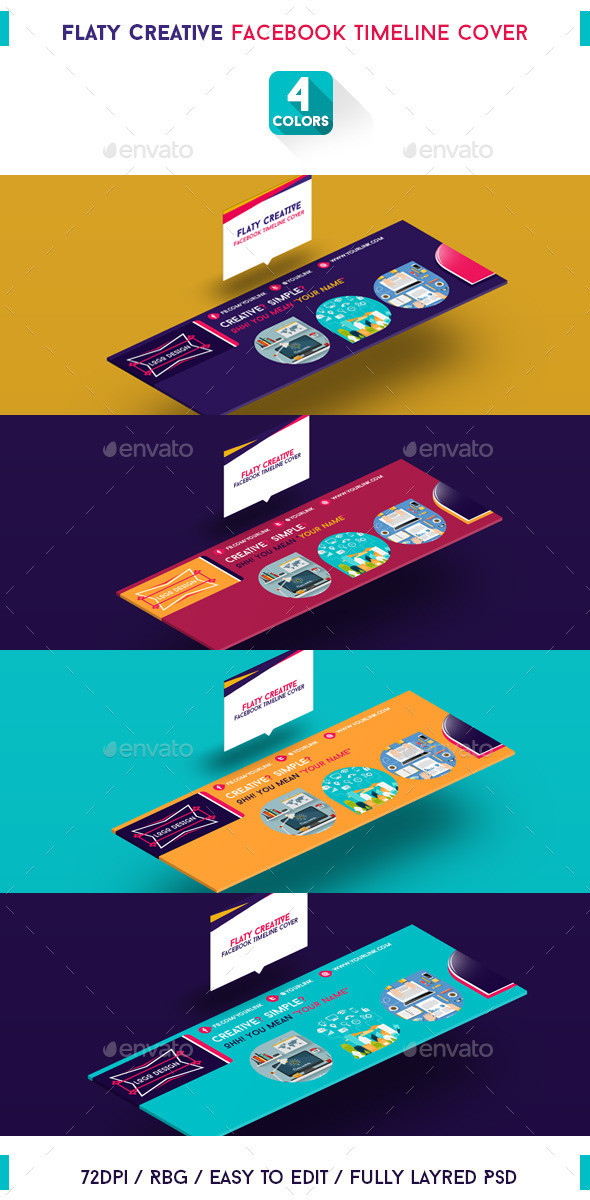 GraphicRiver Flaty & Creative Facebook Timeline Cover 10113446 GraphicRiver Flaty & Creative Facebook Timeline Cover 10113446