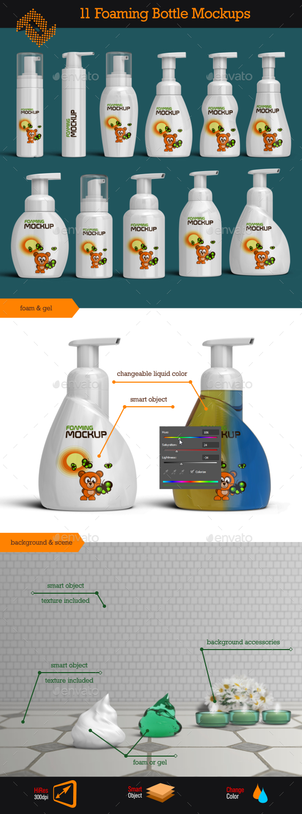 Foaming Bottle Mockup