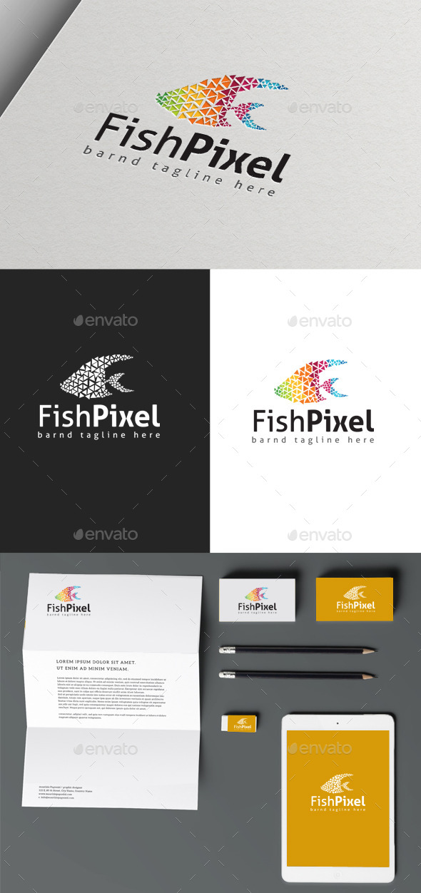 GraphicRiver Fish Pixel 10115662 GraphicRiver Fish Pixel 10115662