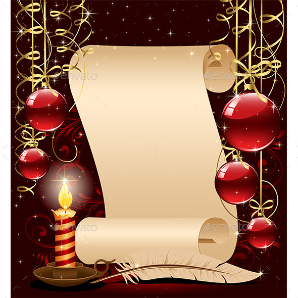 GraphicRiver Christmas Background with Candle 10116554 GraphicRiver Christmas Background with Candle 10116554