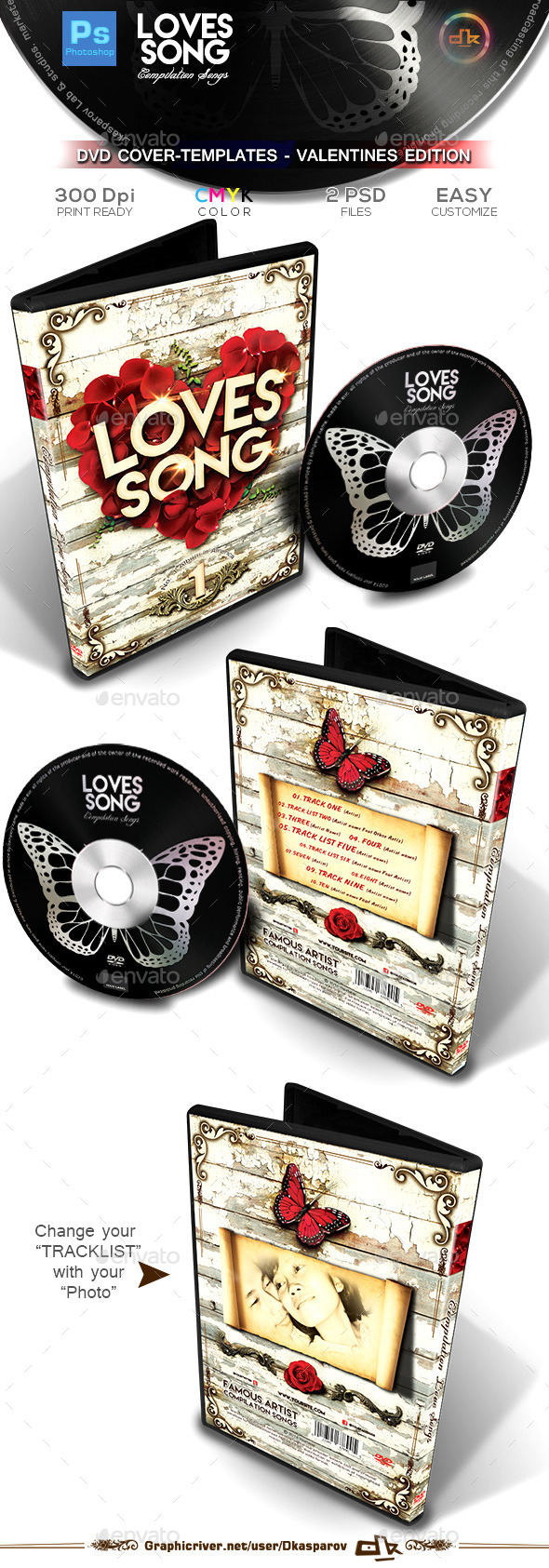 GraphicRiver Valentines DVD Cover Templates 10117556 GraphicRiver Valentines DVD Cover Templates 10117556