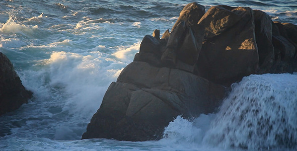 VideoHive Wave Crashes on Large Ocean Rock 10117724 VideoHive Wave Crashes on Large Ocean Rock 10117724