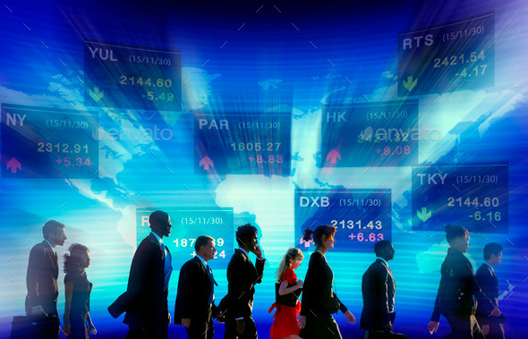 Group of Business People Stock Market Concept (Misc) Photo Download