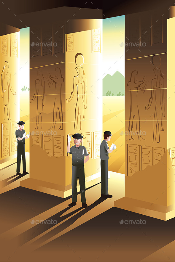 GraphicRiver Archaeologist Working at an Ancient Place 10119289 GraphicRiver Archaeologist Working at an Ancient Place 10119289