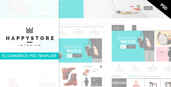 HappyStore - Ecommerce PSD Template