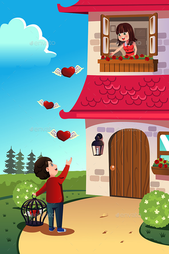 GraphicRiver Man Sending Love to his Girlfriend 10119346 GraphicRiver Man Sending Love to his Girlfriend 10119346