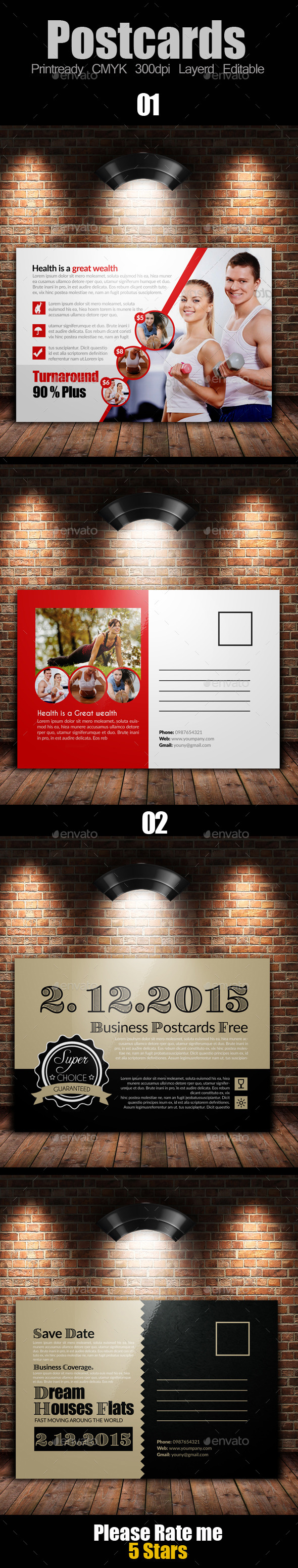GraphicRiver Multi Use Business Post Cards Bundle 10119507 GraphicRiver Multi Use Business Post Cards Bundle 10119507