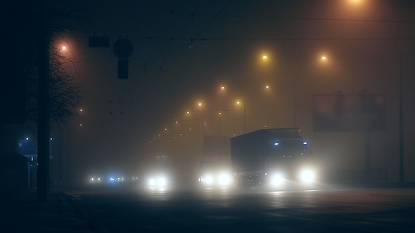 VideoHive Fog Night Traffic in City 03 10121312 VideoHive Fog Night Traffic in City 03 10121312