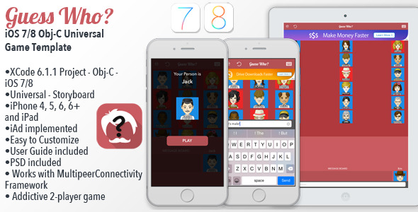 CodeCanyon Guess Who 2-player iOS App Game Template Obj-C 10122067 CodeCanyon Guess Who 2-player iOS App Game Template Obj-C 10122067