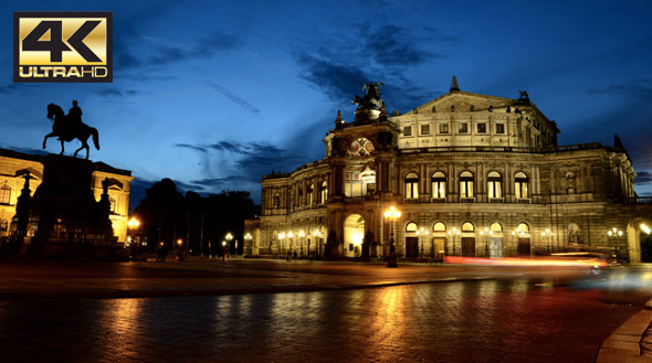 Day to Night in City Dresden Day to Night in City Dresden