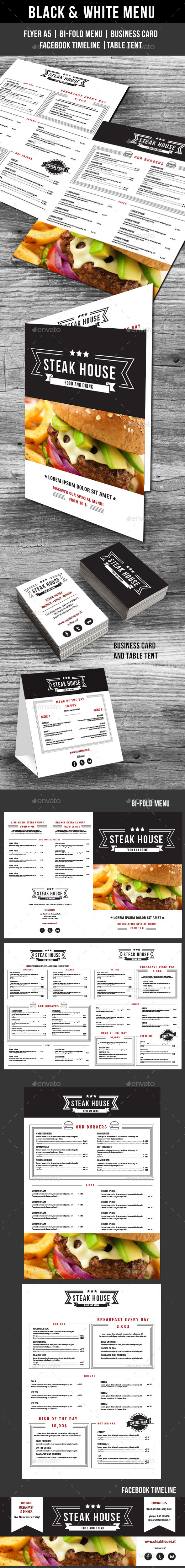 GraphicRiver Black & White Menu 10123699 GraphicRiver Black & White Menu 10123699