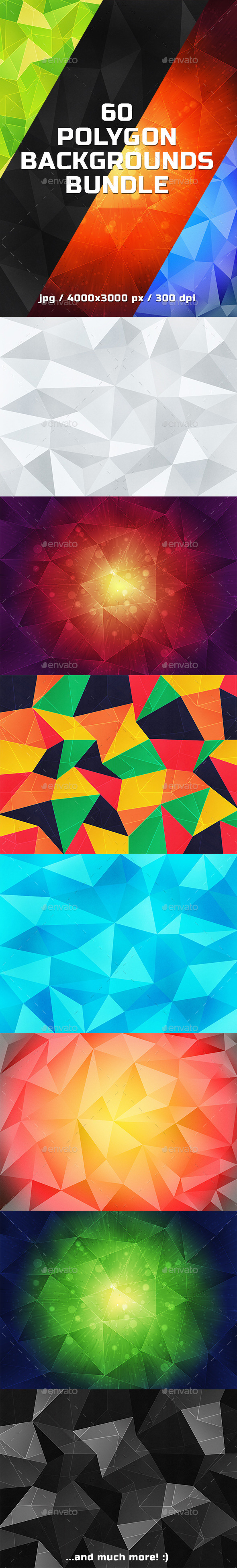 GraphicRiver 60 Polygon Backgrounds Bundle 10125179 GraphicRiver 60 Polygon Backgrounds Bundle 10125179