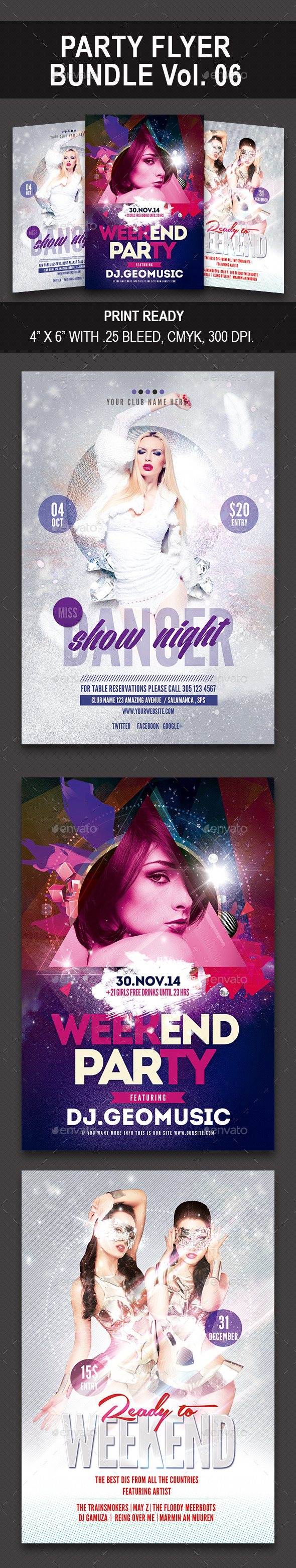 GraphicRiver Party Flyer Bundle 06 10126594 GraphicRiver Party Flyer Bundle 06 10126594