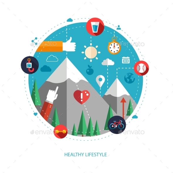GraphicRiver Set of Sport and Fitness Icons for Health Lifestyle 10128035 GraphicRiver Set of Sport and Fitness Icons for Health Lifestyle 10128035