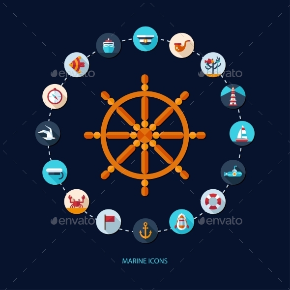 GraphicRiver Nautical Icons 10128047 GraphicRiver Nautical Icons 10128047