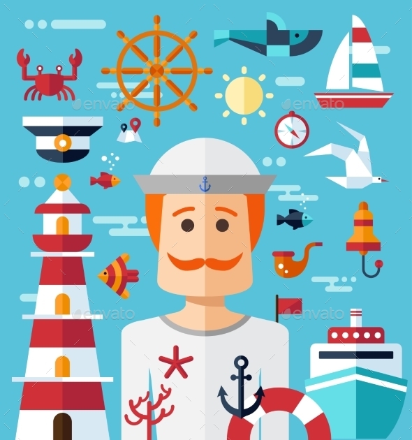 GraphicRiver Nautical Illustration 10128076 GraphicRiver Nautical Illustration 10128076