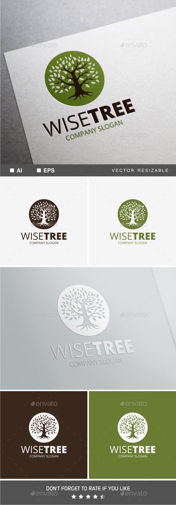 GraphicRiver Wise Tree Logo 10128117 GraphicRiver Wise Tree Logo 10128117