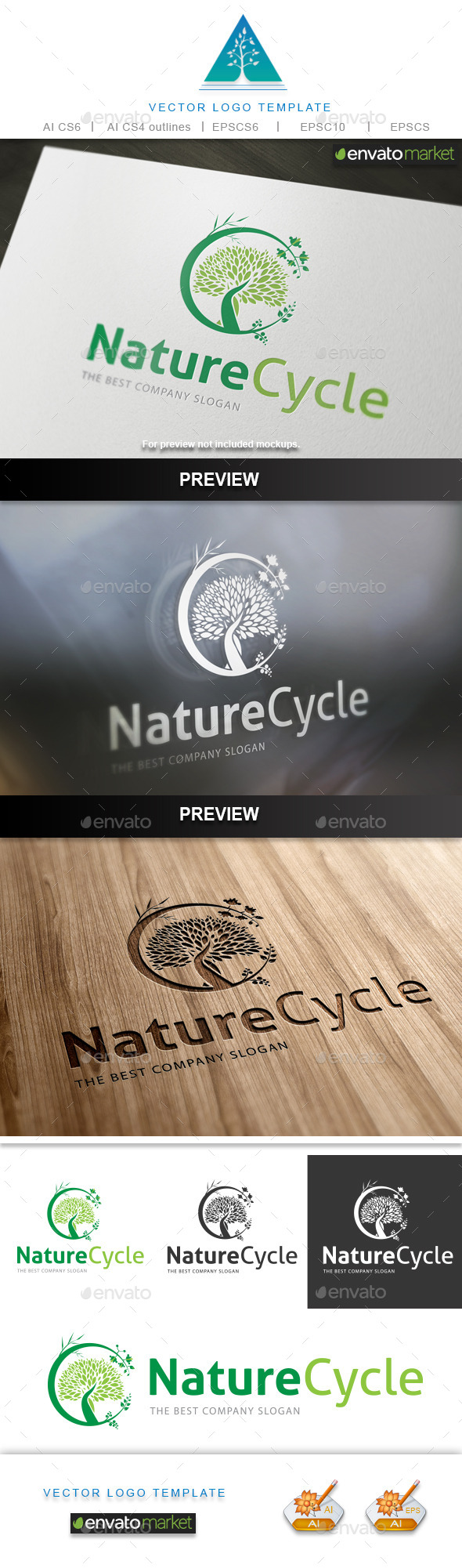 GraphicRiver Nature Cycle Logo 10128369 GraphicRiver Nature Cycle Logo 10128369