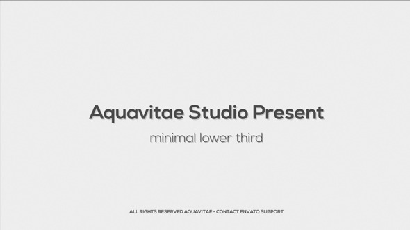 Minimal Lower Thirds Minimal Lower Thirds
