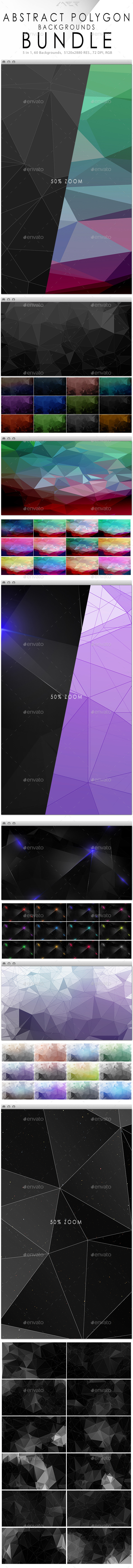 Abstract Polygon Backgrounds Bundle