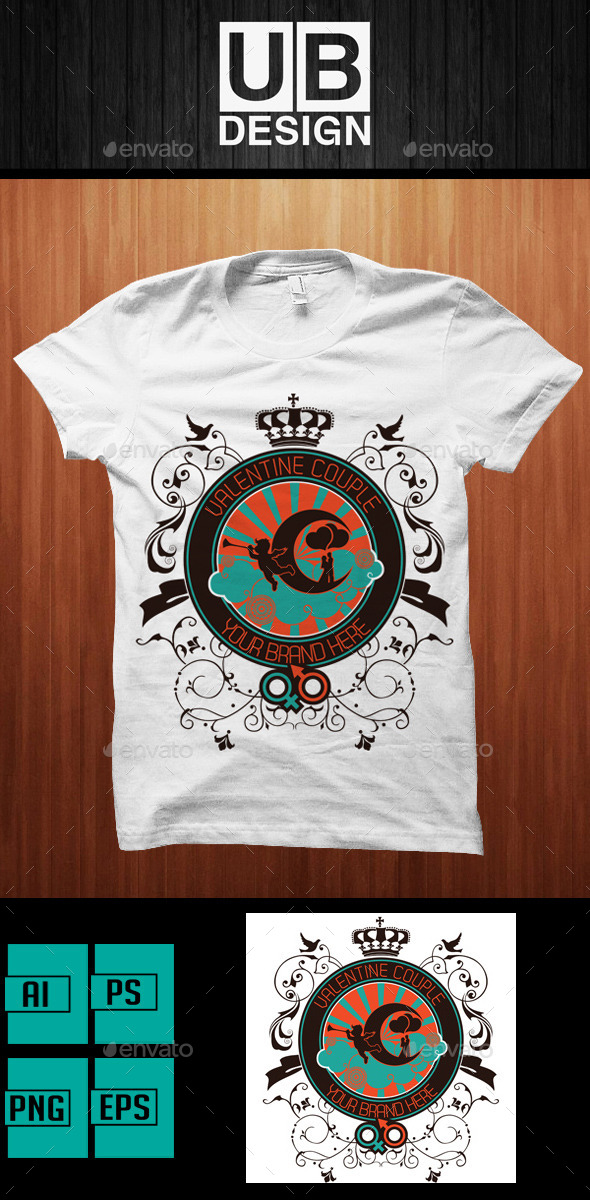 Romantic Valentine T-Shirt Design Romantic Valentine T-Shirt Design