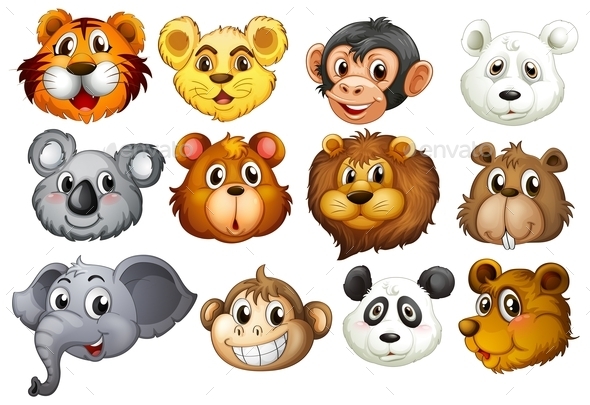 GraphicRiver Animal Heads 10131822 GraphicRiver Animal Heads 10131822
