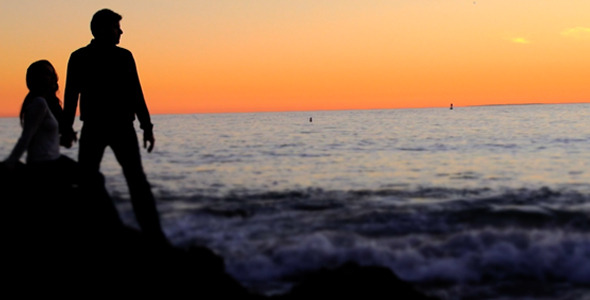Couple Watching Sunset Couple Watching Sunset
