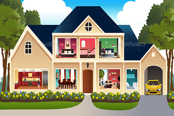 GraphicRiver Family at Home 10132077 GraphicRiver Family at Home 10132077