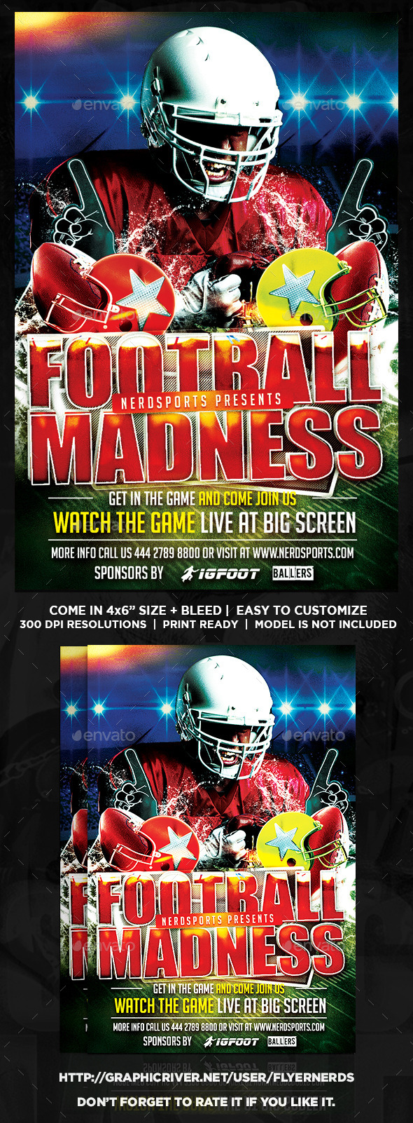 GraphicRiver Football Madness 2K15 Sports Flyer 10133059 GraphicRiver Football Madness 2K15 Sports Flyer 10133059