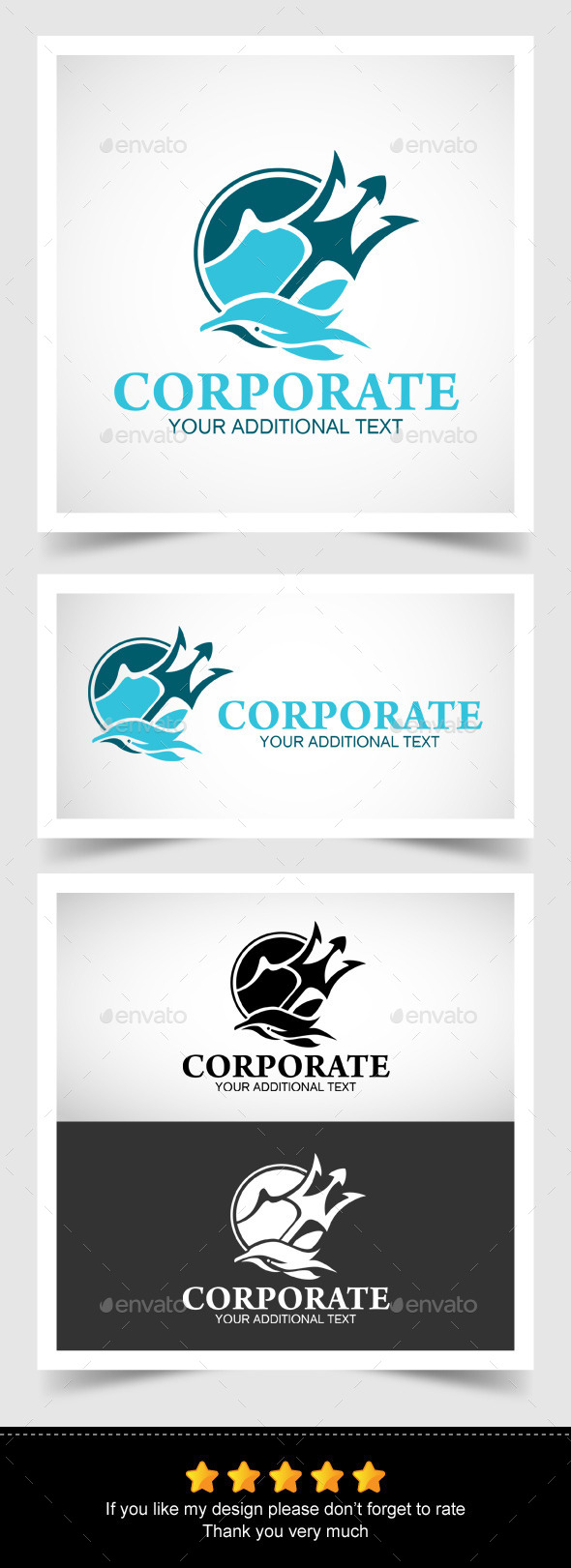 GraphicRiver Dolphin and Trident in a Logo 10133474 GraphicRiver Dolphin and Trident in a Logo 10133474