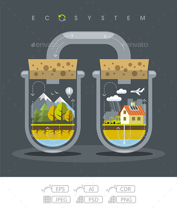 GraphicRiver Flat Ecosystem 10134103 GraphicRiver Flat Ecosystem 10134103