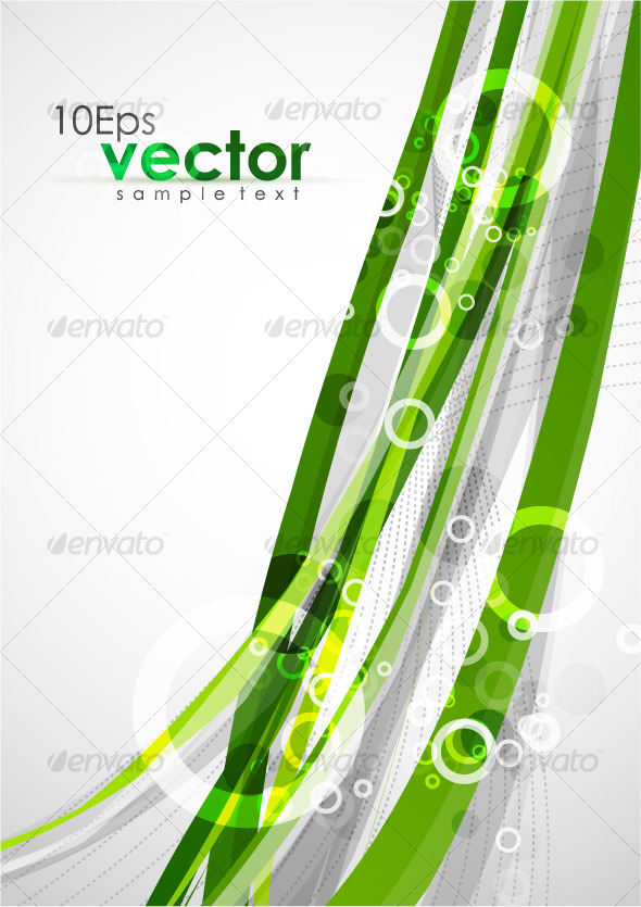 Abstract wavy green lines Abstract wavy green lines