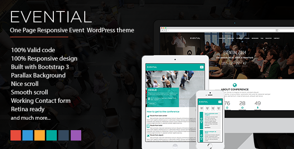 Evential - One Page Responsive Event WordPress Theme