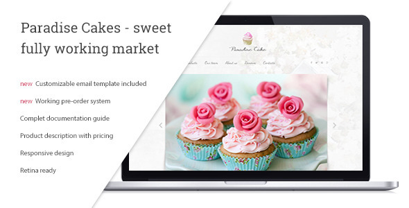 Paradise Cakes - Sweet eCommerce Landing Page