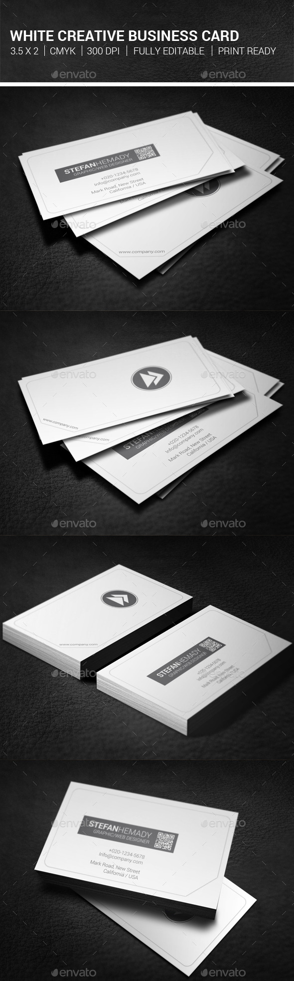 GraphicRiver White Creative Business Card 10135201 GraphicRiver White Creative Business Card 10135201