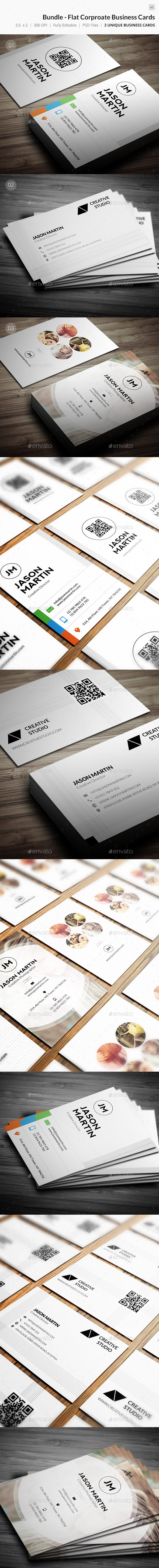 Bundle Flat Creative Business Cards 66 Bundle Flat Creative Business Cards 66