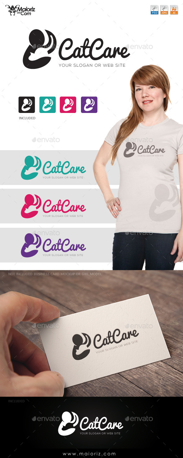 Cat Care Logo Templae Cat Care Logo Templae