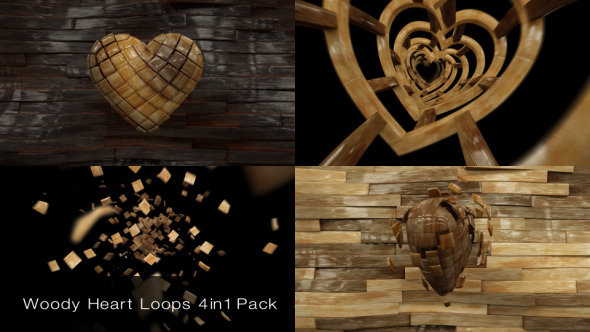 VideoHive Woody Heart Pack 10082429 VideoHive Woody Heart Pack 10082429