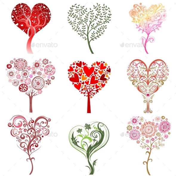 GraphicRiver Trees in the Form of a Heart 10139297 GraphicRiver Trees in the Form of a Heart 10139297
