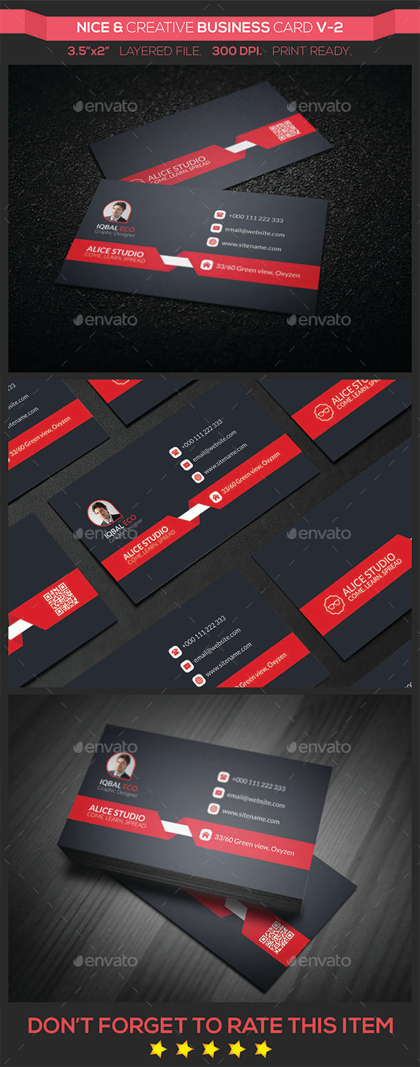 GraphicRiver Nice & Creative Business Card V-2 10140234 GraphicRiver Nice & Creative Business Card V-2 10140234