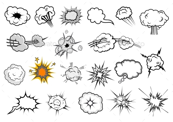 GraphicRiver Cartoon Comic Explosion and Speech Elements 10140312 GraphicRiver Cartoon Comic Explosion and Speech Elements 10140312