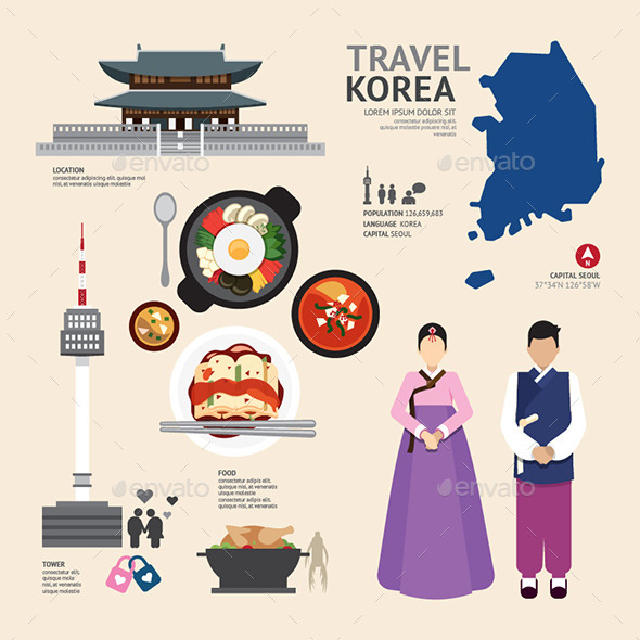 symbol france cultural of Korea Infographic Infographics Design Travel