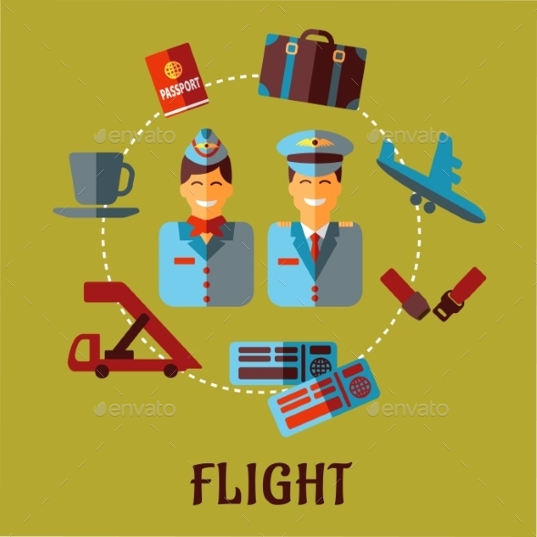 Flat Air Traveling Infographic Flat Air Traveling Infographic