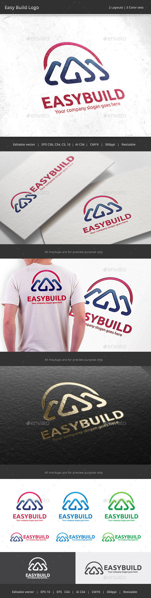 GraphicRiver Easy Build House Logo 10140644 GraphicRiver Easy Build House Logo 10140644